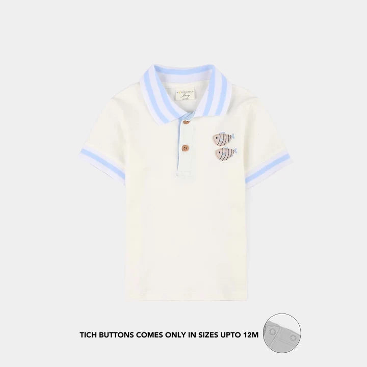 Infant Boys Jersey/Terry 2Pc Suit - White