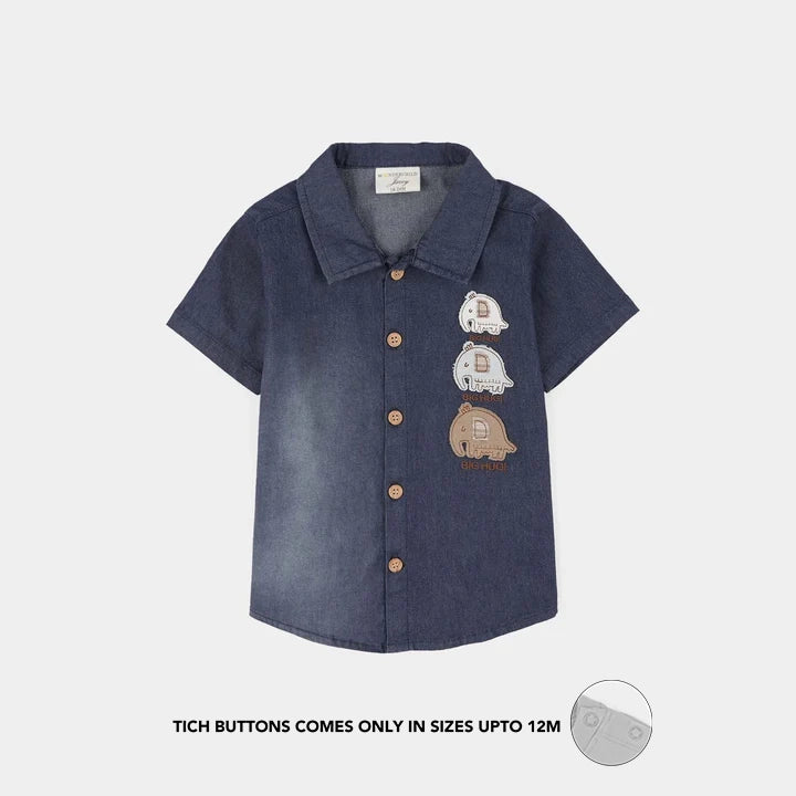 Infant Boys Jersey/Terry 2Pc Suit - Navy