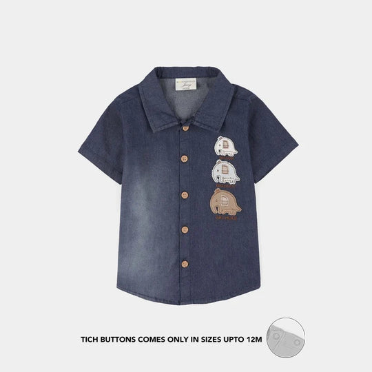 Infant Boys Jersey/Terry 2Pc Suit - Navy
