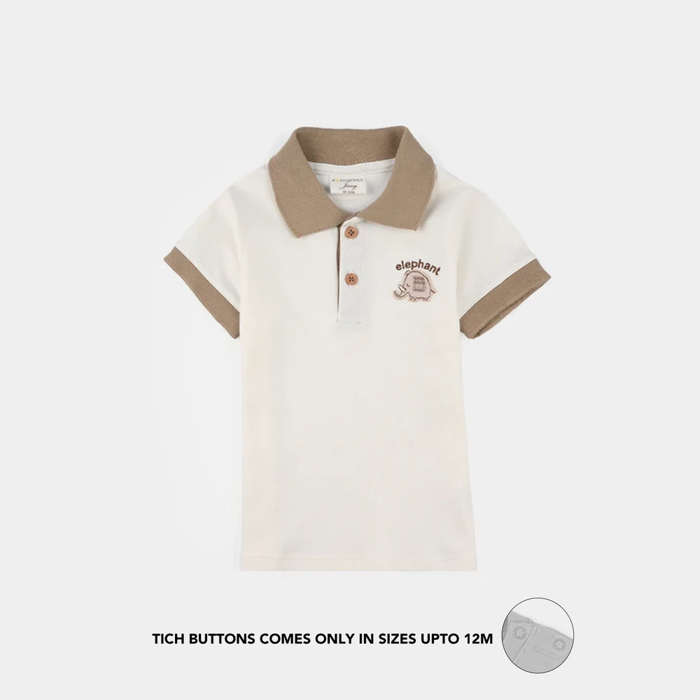 Infant Boys Jersey/Terry 2Pc Suit - White