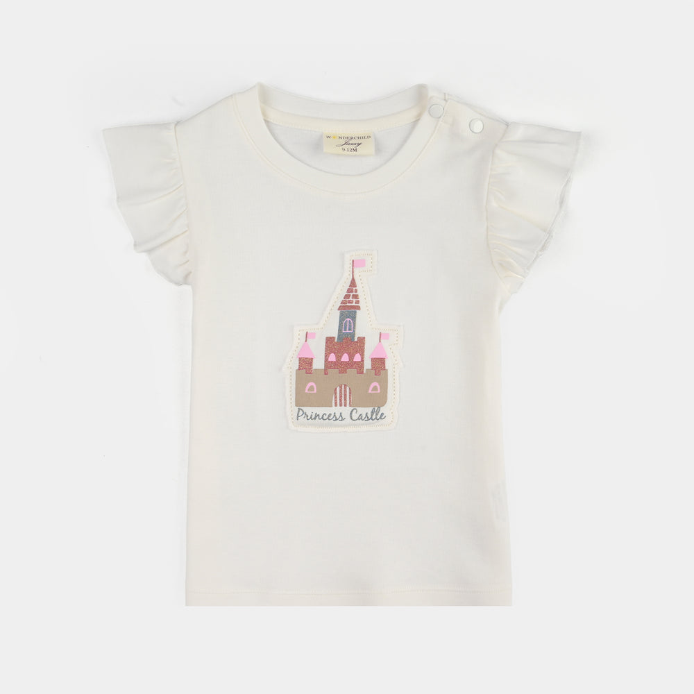 Infant Girls Jersey/Terry 2Pc Suit 287-090-WHITE