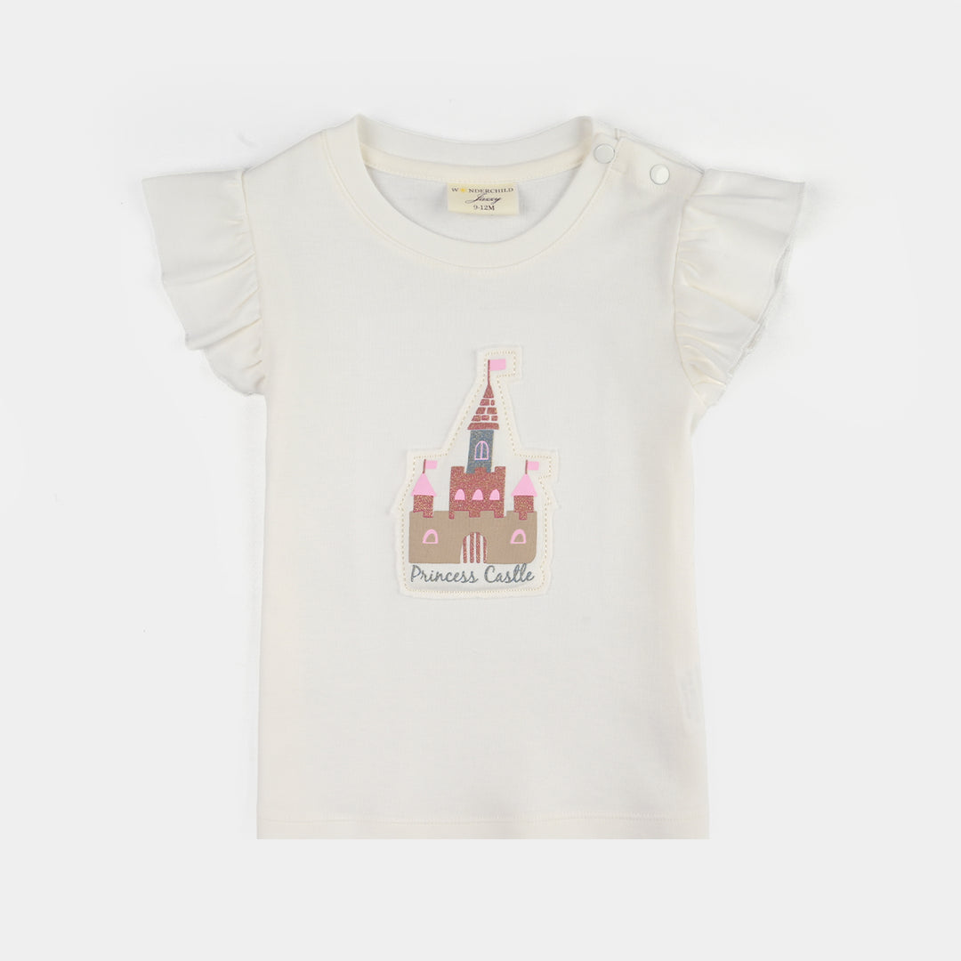 Infant Girls Jersey/Terry 2Pc Suit 287-090-WHITE