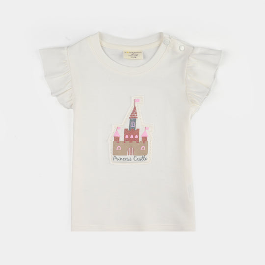 Infant Girls Jersey/Terry 2Pc Suit 287-090-WHITE