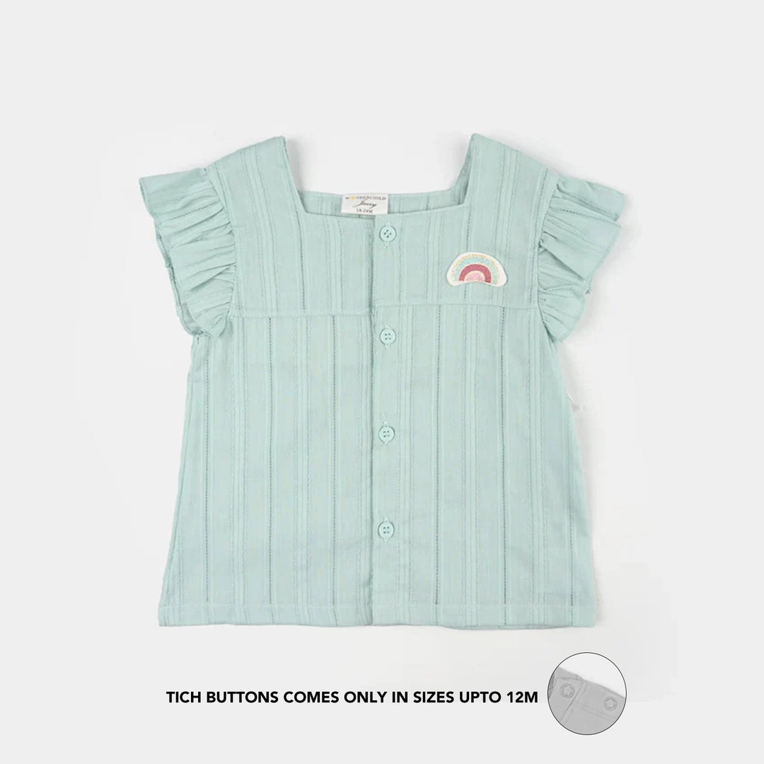 Infant Girls Jersey/Terry 2Pc Suit - Green