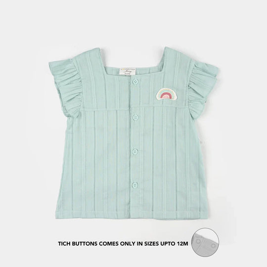 Infant Girls Jersey/Terry 2Pc Suit - Green