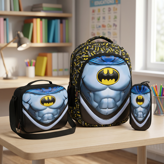 LEVUP 16" 3D Embossed School Bag Set | Grade 1-4