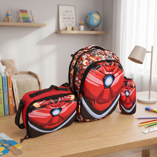 LEVUP 16" 3D Embossed School Bag Set | Grade 1-4