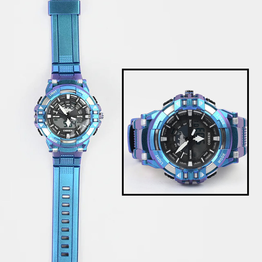 Dual-Display Sports Digital Wrist Watch