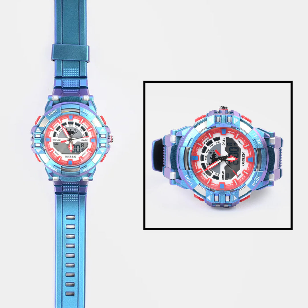 Dual-Display Sports Digital Wrist Watch