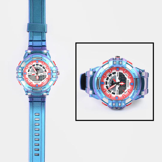 Dual-Display Sports Digital Wrist Watch