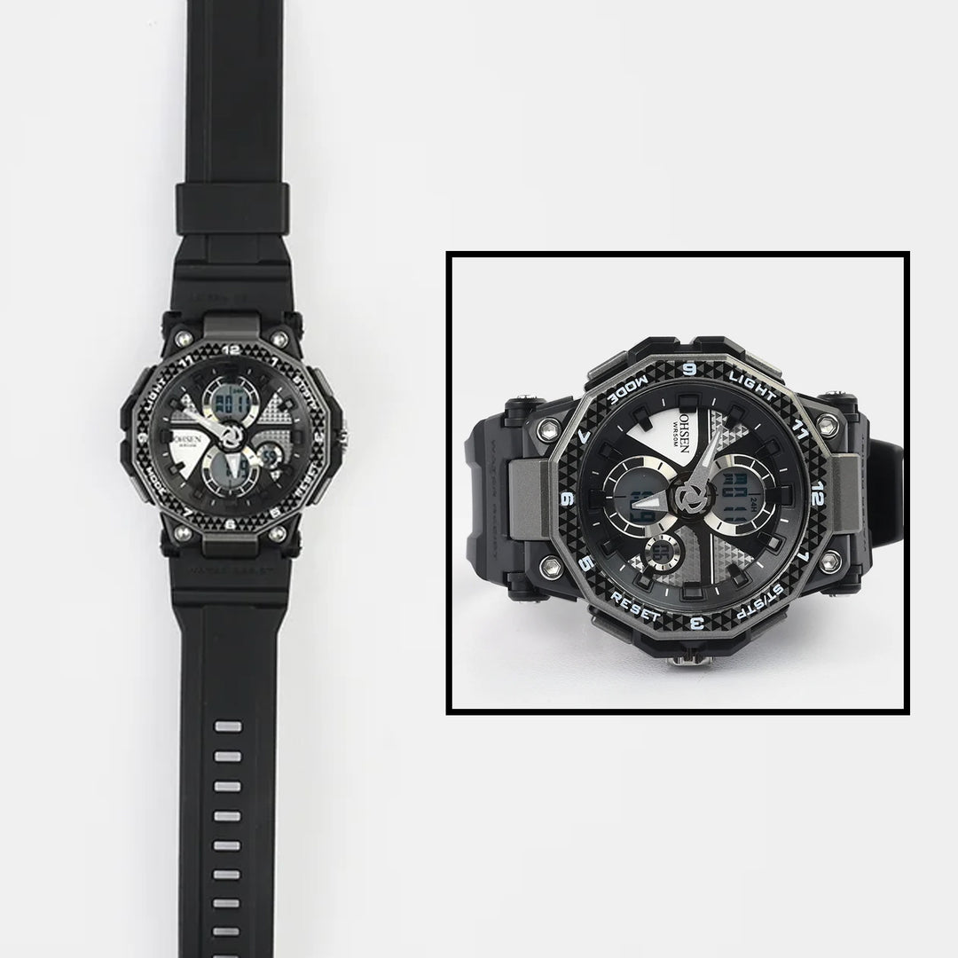 Dual Functionality Sports Digital Wrist Watch