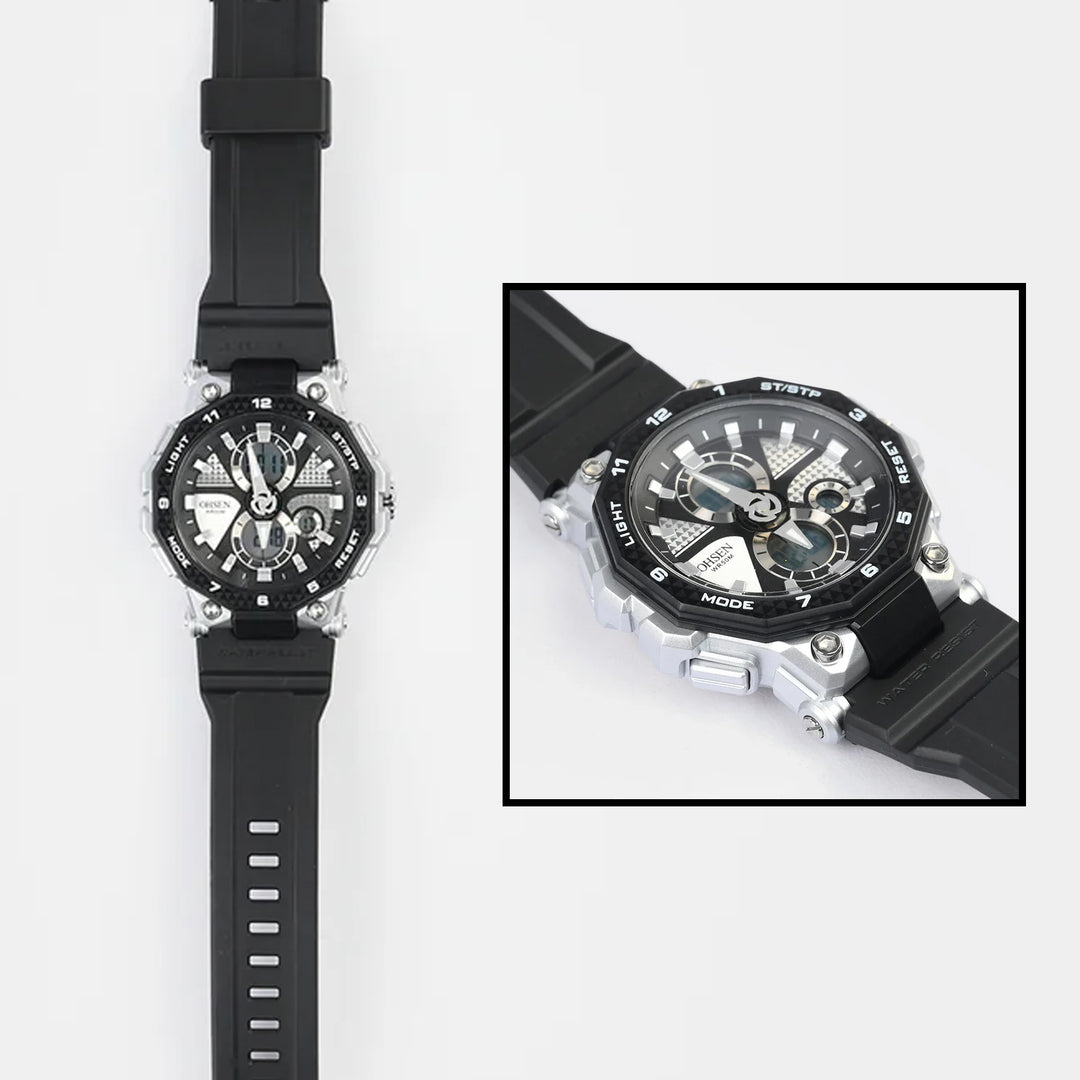 Dual Functionality Sports Digital Wrist Watch