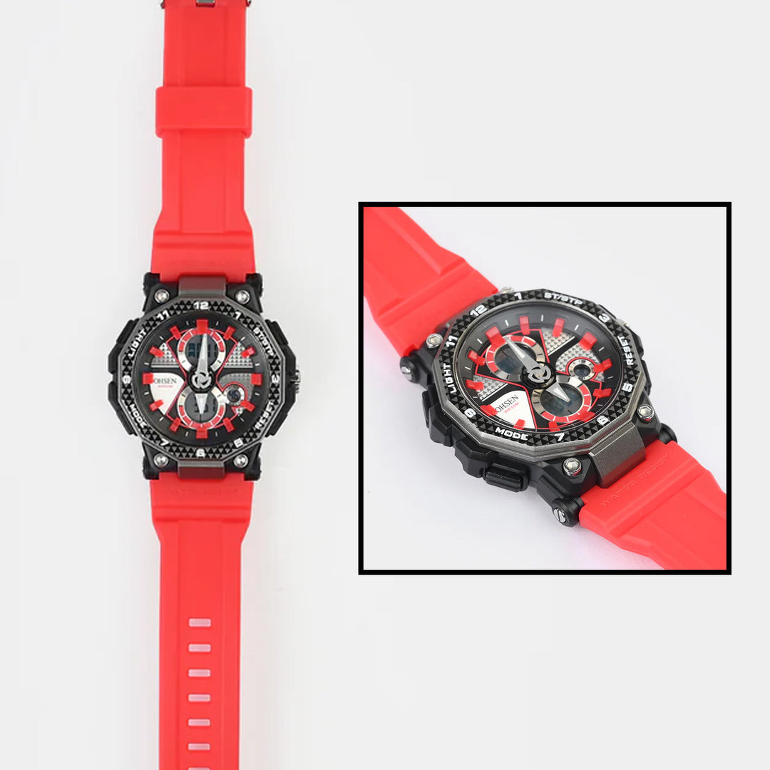 Dual Functionality Sports Digital Wrist Watch