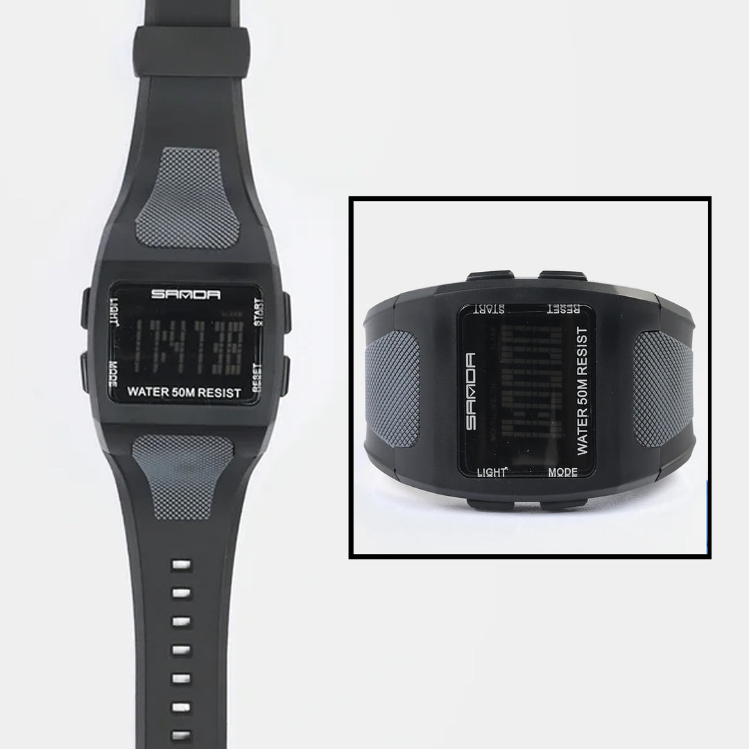 Square Digital Display Sports Wrist Watch