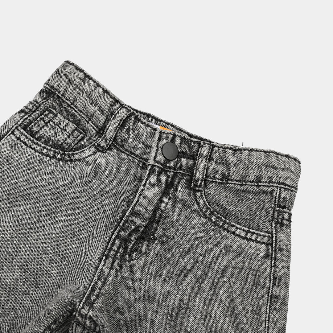 Boys Denim Viscose Short Character-L.grey