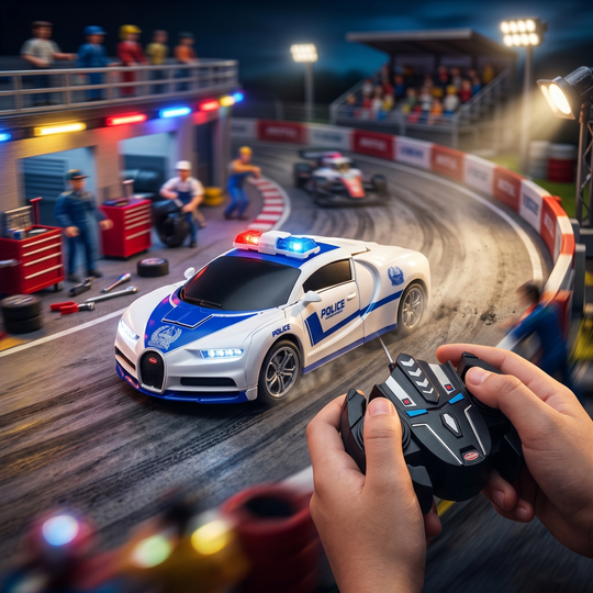 Remote Control Deformation Police Robot Car