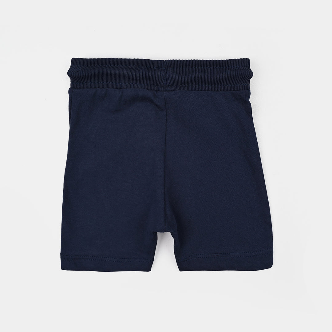 Infant Boys Jersey/Terry Short Character-Navy Blue