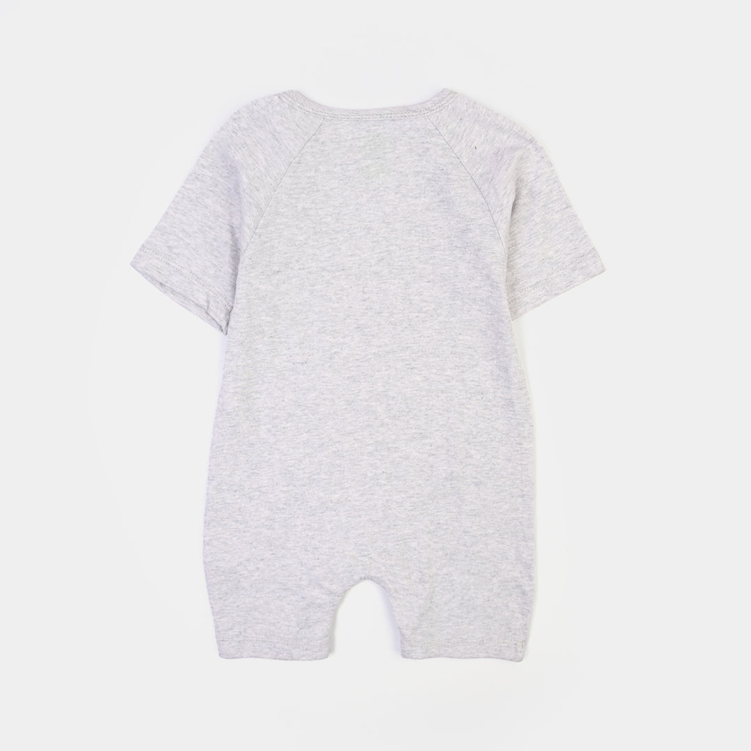 Infant Boys Cotton Jersey I am New Here Romper Set-White.Grey
