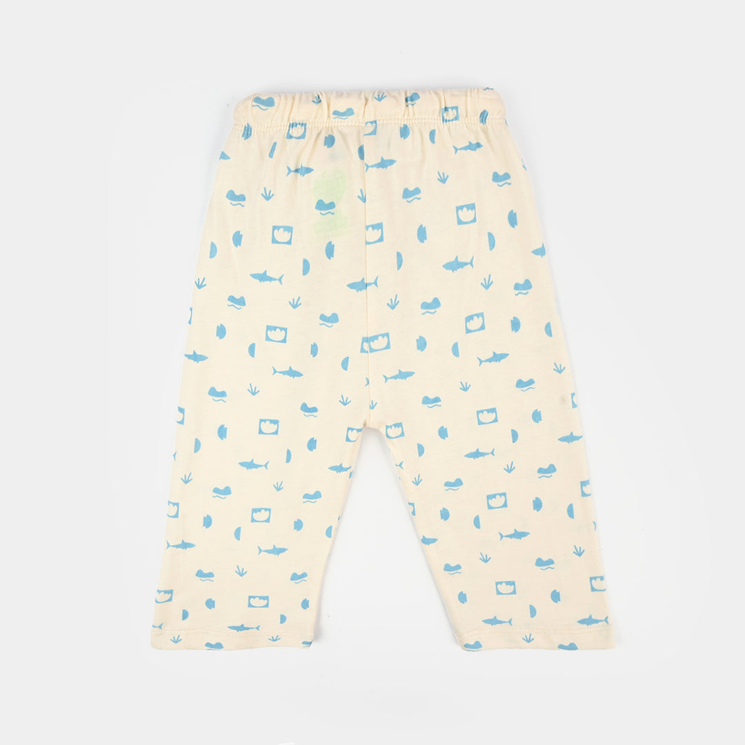 Infant Boys Jersey/Terry Little Shark 3Pcs Set