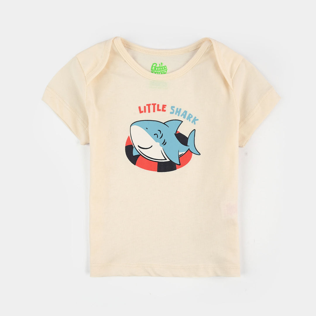 Infant Boys Jersey/Terry Little Shark 3Pcs Set