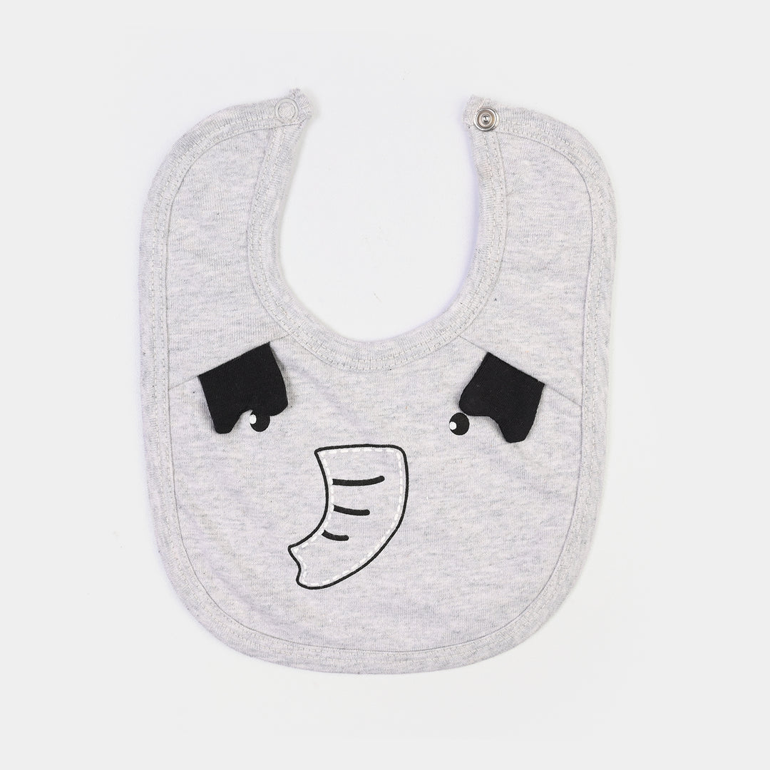 Infant Boys Cotton Jersey Jungle Friends (T-Shirt+Pajama+Bib)- Off White/Grey