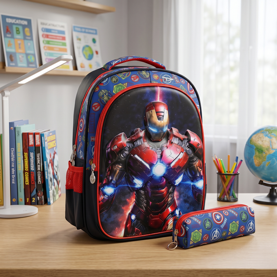 14" 3D Embossed School Backpack | Grade KG to 1