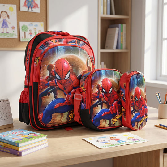 16" 3D Embossed School Bag Set | Grade 2-5