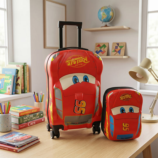 Character Themed Luggage Trolley Bag & Backpack Set 2Pcs