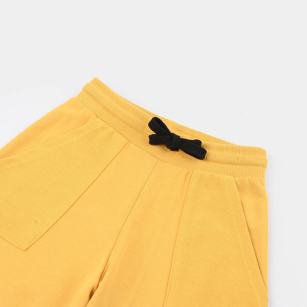 Boys Cotton Terry Short Unlimited Fun- Yellow