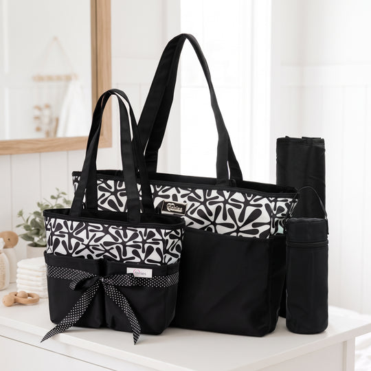 TINNIES DIAPER BAG – BLACK SMART & SPACIOUS