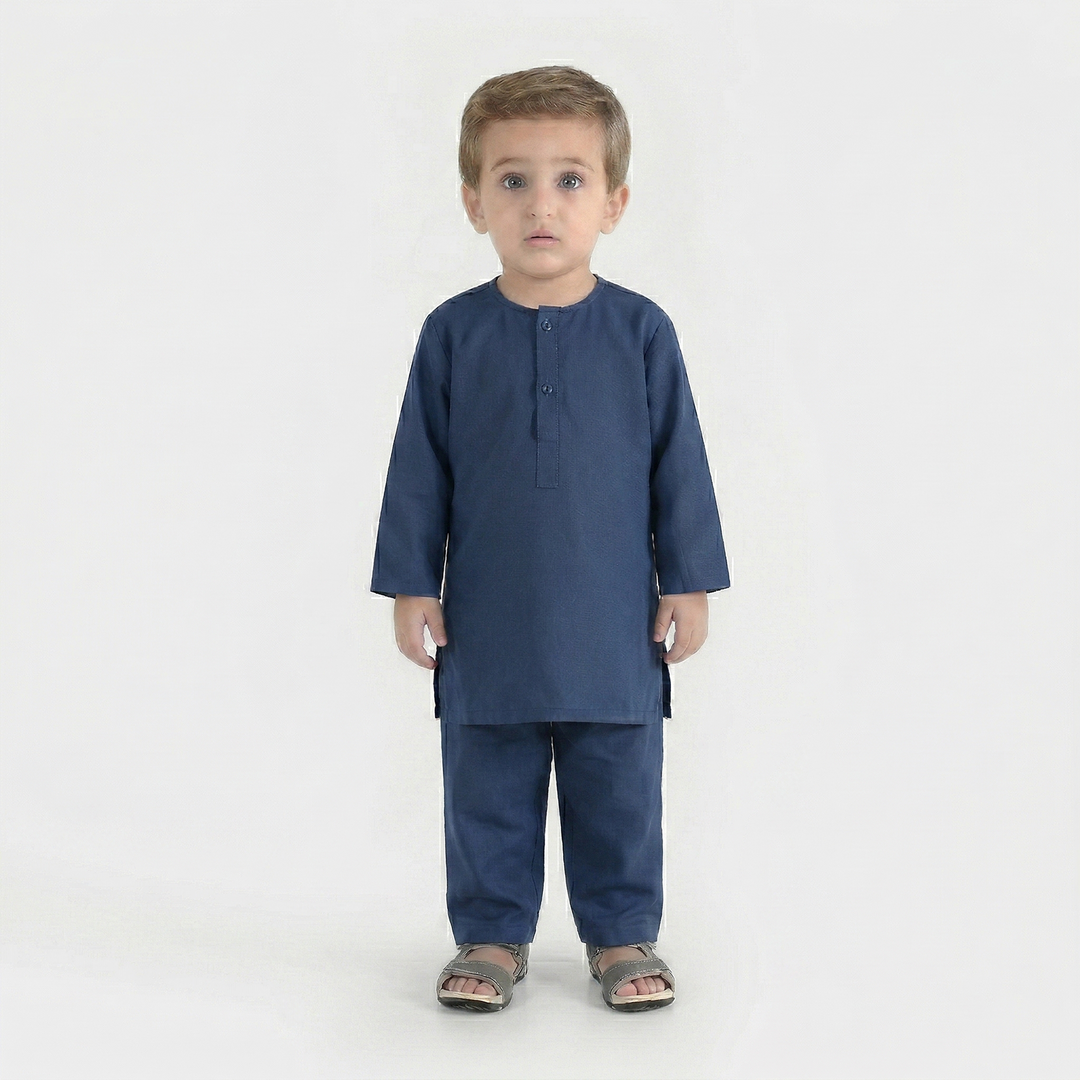 Infant Boys Poly Viscose Blended Suit 2 Piece (Blended) - Blue