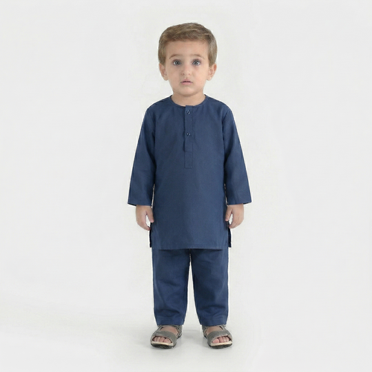 Infant Boys Poly Viscose Blended Suit 2 Piece (Blended) - Blue