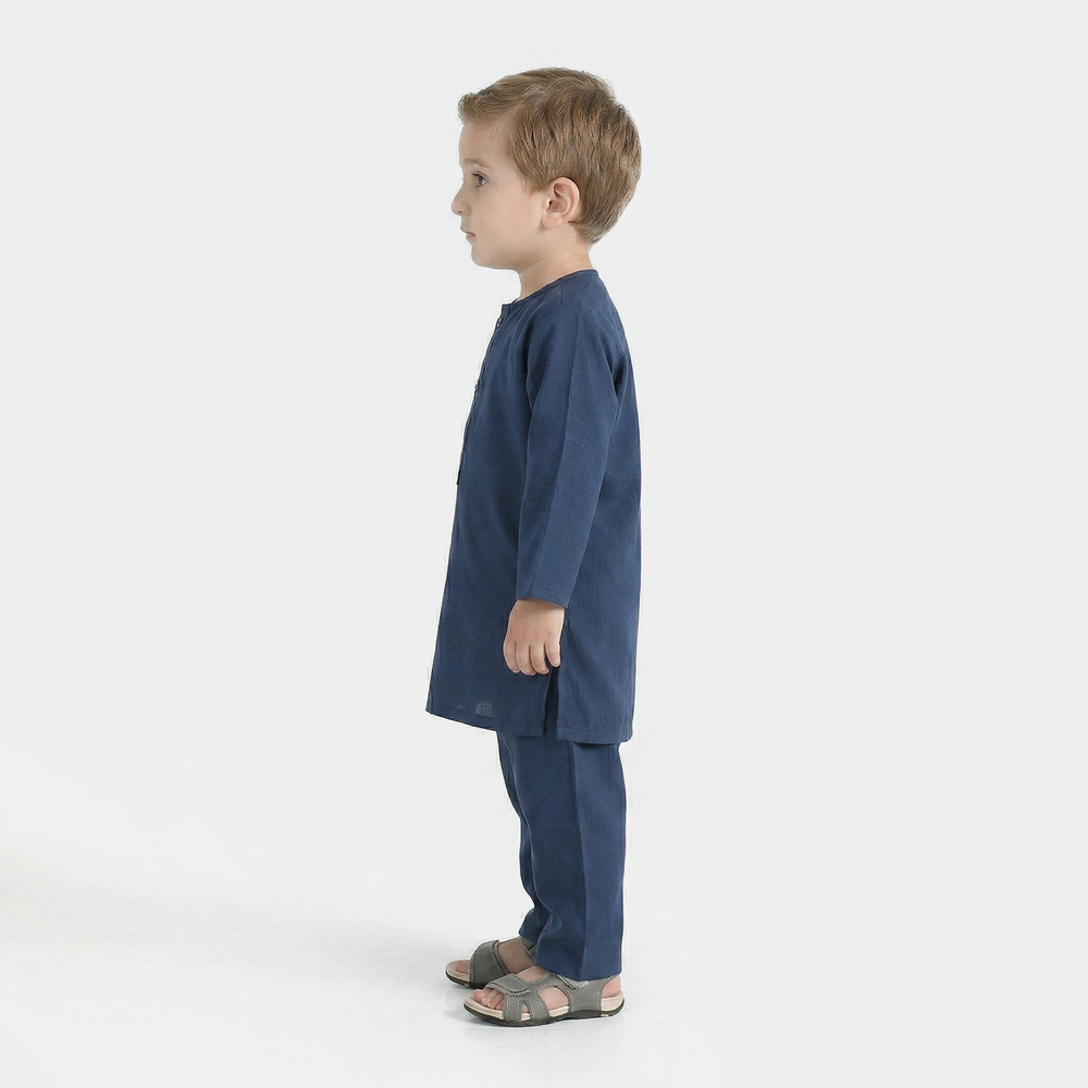 Infant Boys Poly Viscose Blended Suit 2 Piece (Blended) - Blue