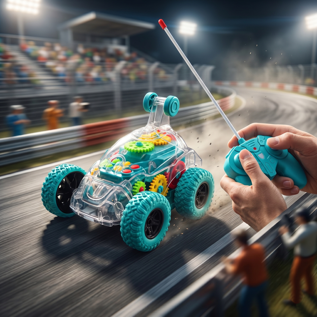 Remote Control Transparent Gear Flip 360 Stunt Vehicle
