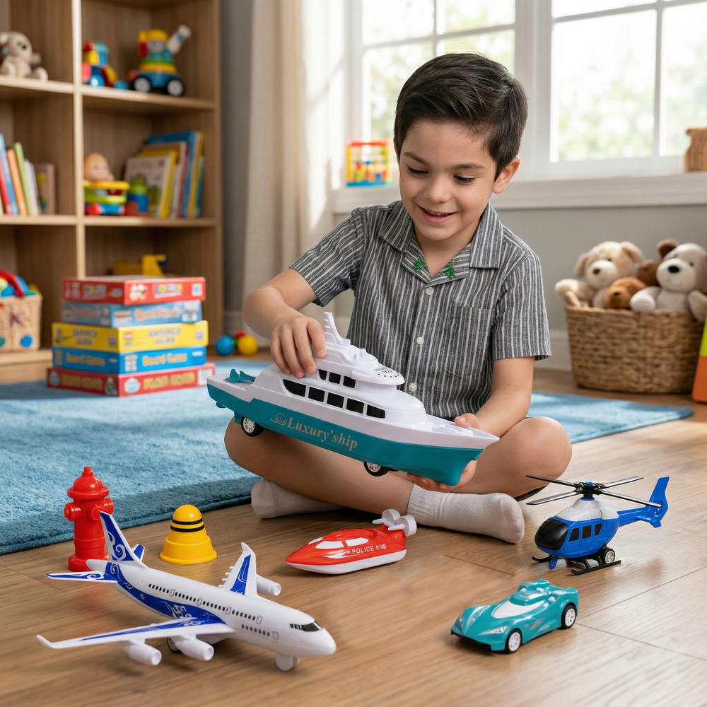 Deluxe Traffic & Transportation Play Set