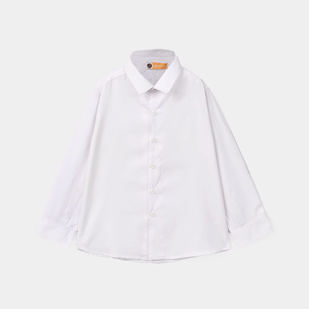 Boys Cotton Poplin Formal Shirt (White)