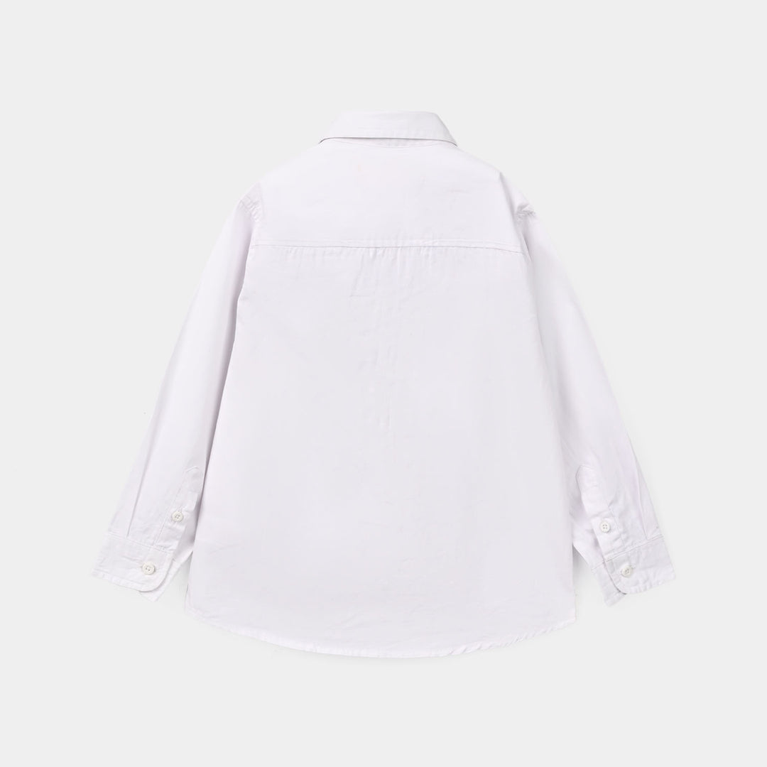 Boys Cotton Poplin Formal Shirt (White)