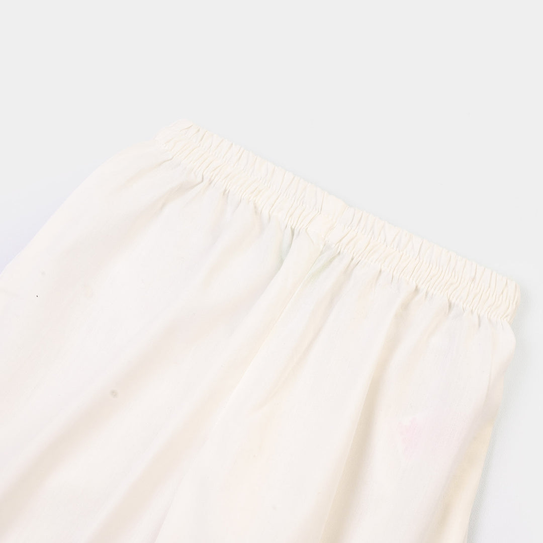 Infant Girls Cotton Harem Pant -WHITE