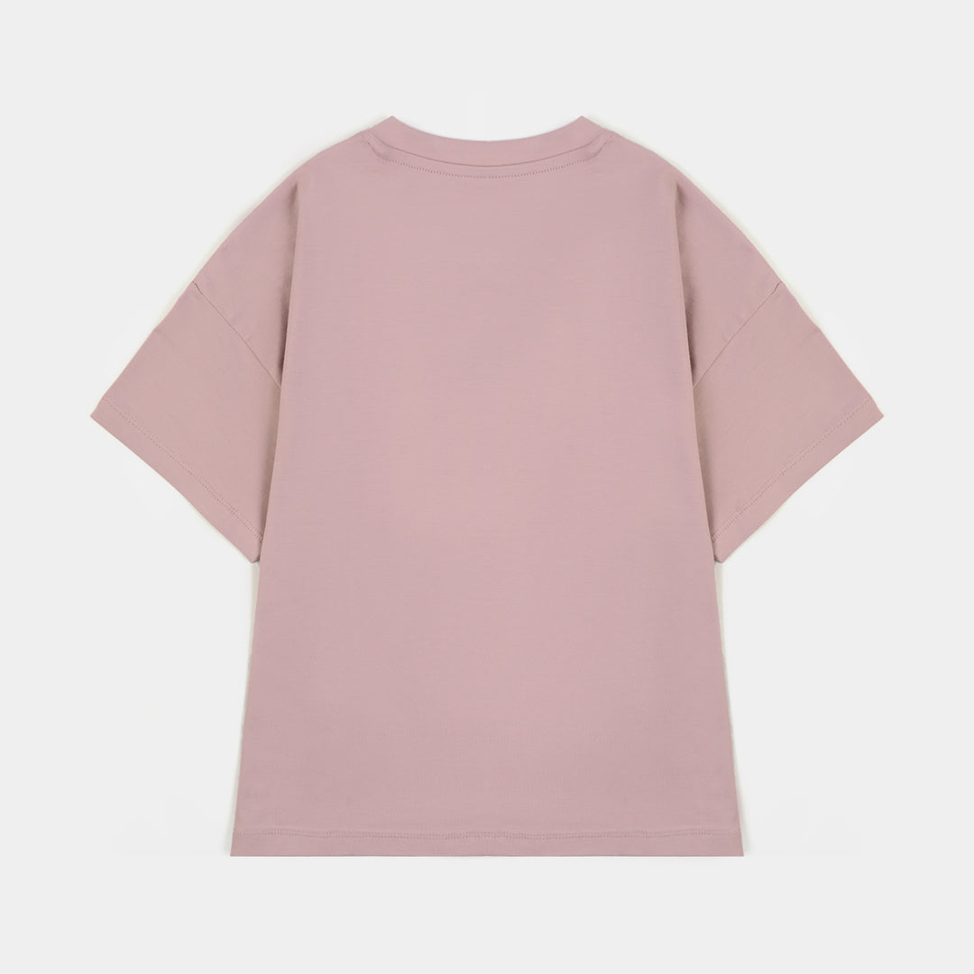 Girls Lycra Jersey T-Shirt H/S Character-Purple