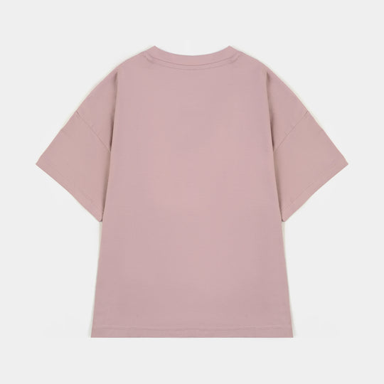 Girls Lycra Jersey T-Shirt H/S Character-Purple