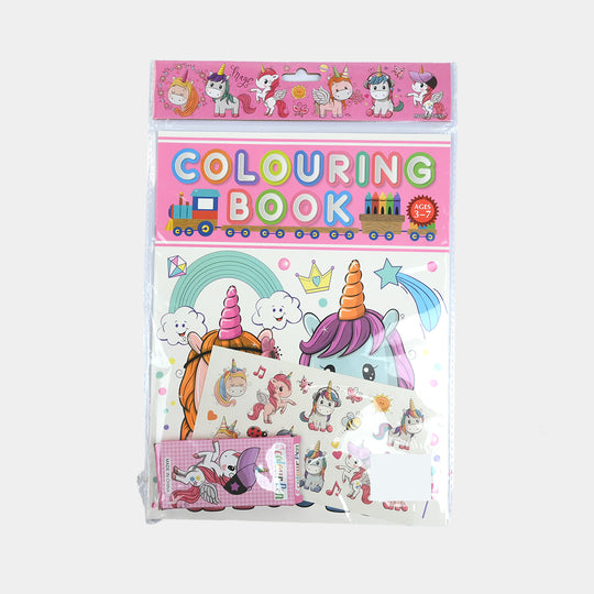 Coloring Book With Crayons