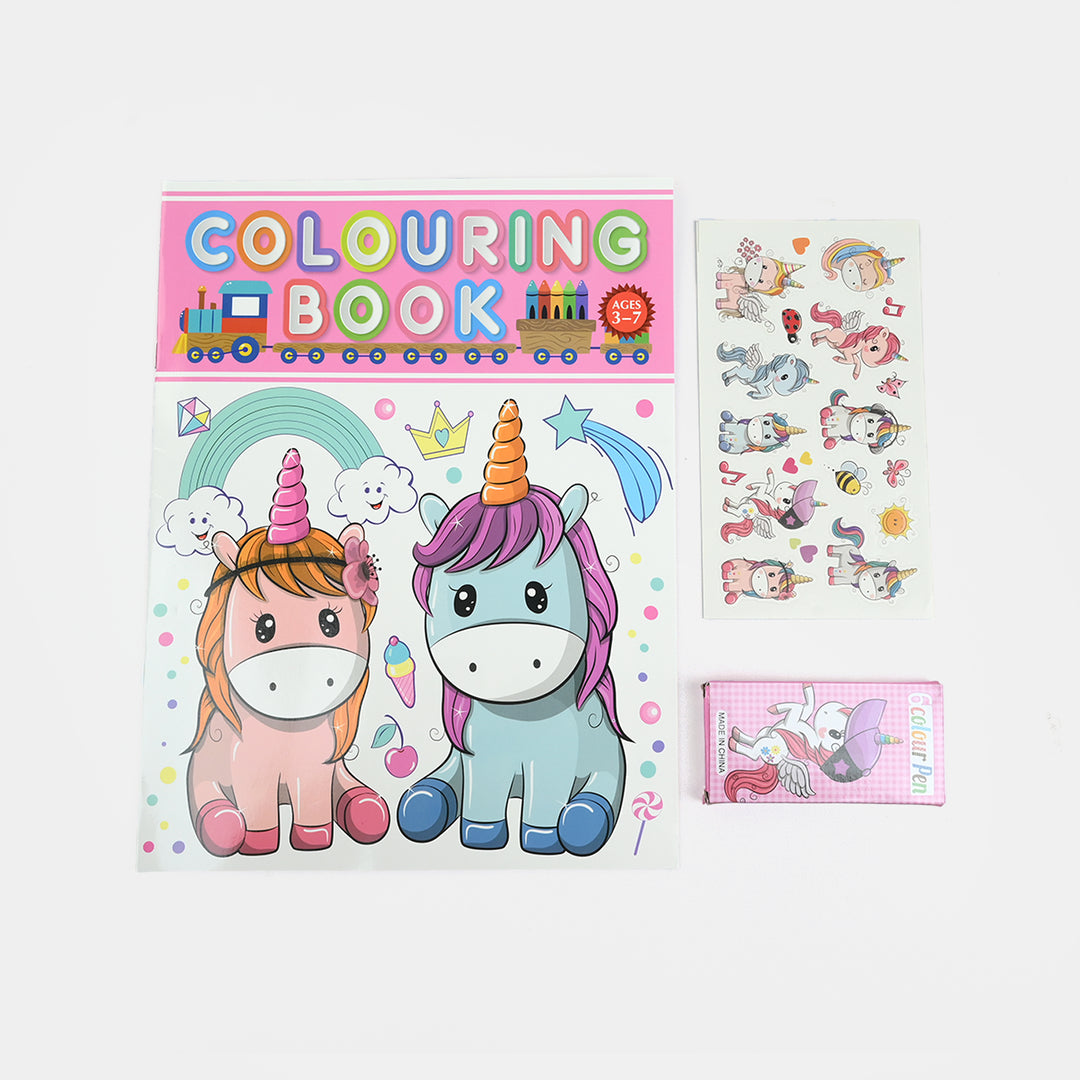 Coloring Book With Crayons