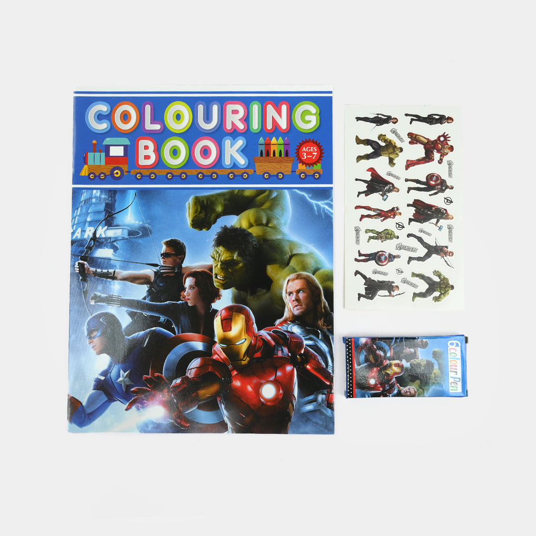 Coloring Book With Crayons