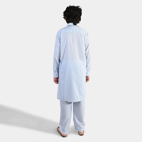 Boys Poly Viscose 2Piece Suit (Ice Melt)- Light Blue