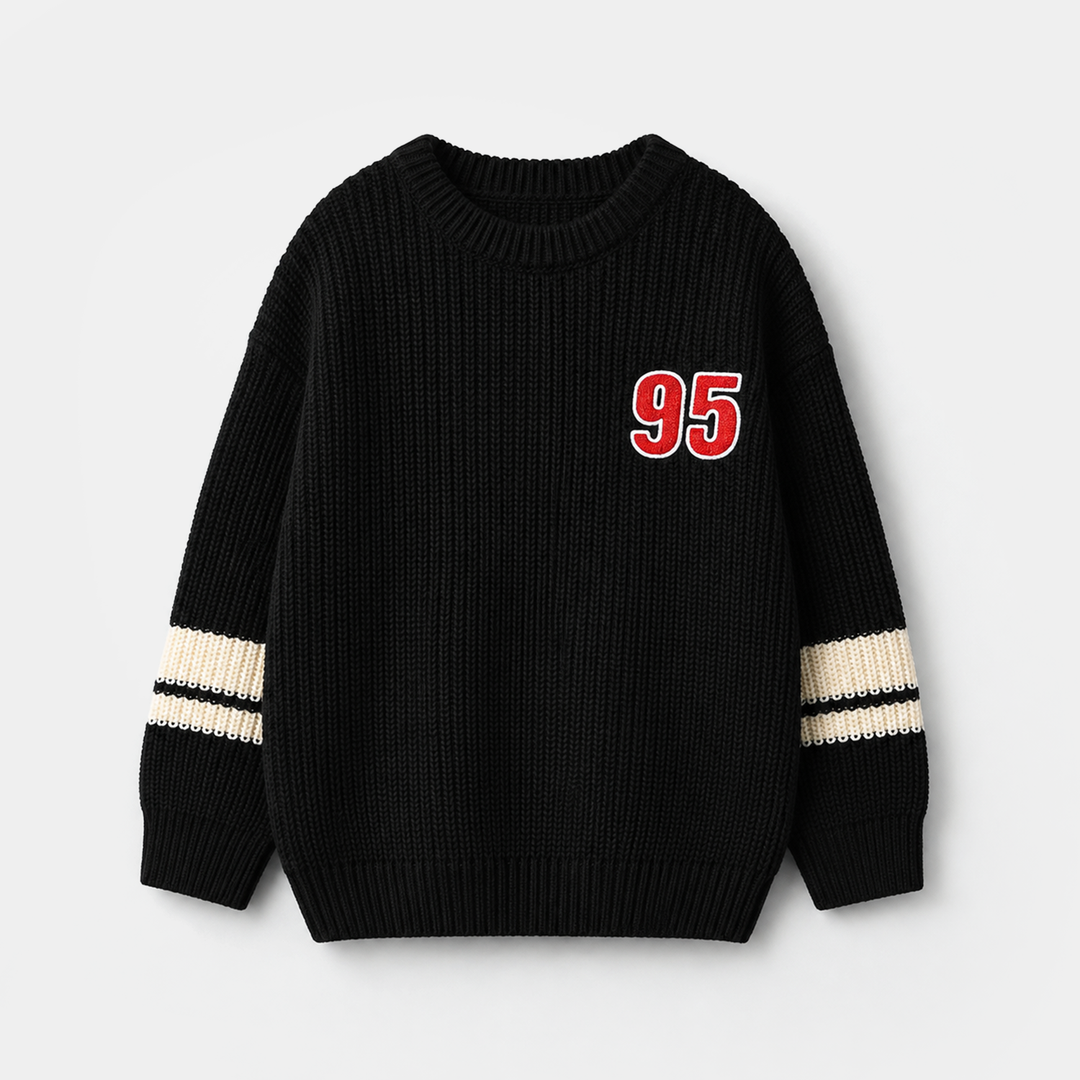 Boys Acrylic Sweater - 95 - Black