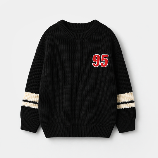 Boys Acrylic Sweater - 95 - Black