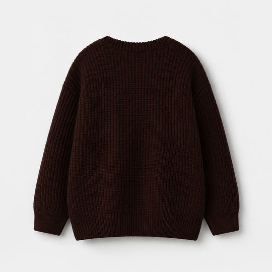 Boys Acrylic Sweater Block Box - Brown