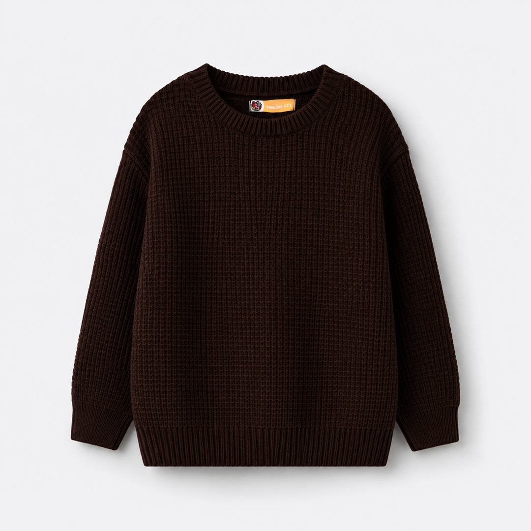 Boys Acrylic Sweater Block Box - Brown