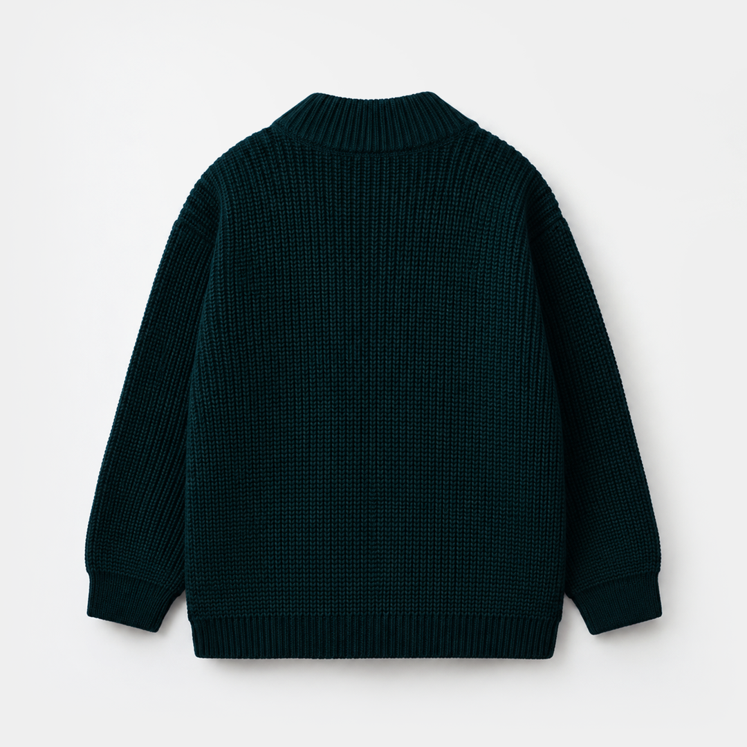 Boys Acrylic Sweater Hustle - Teal Blue