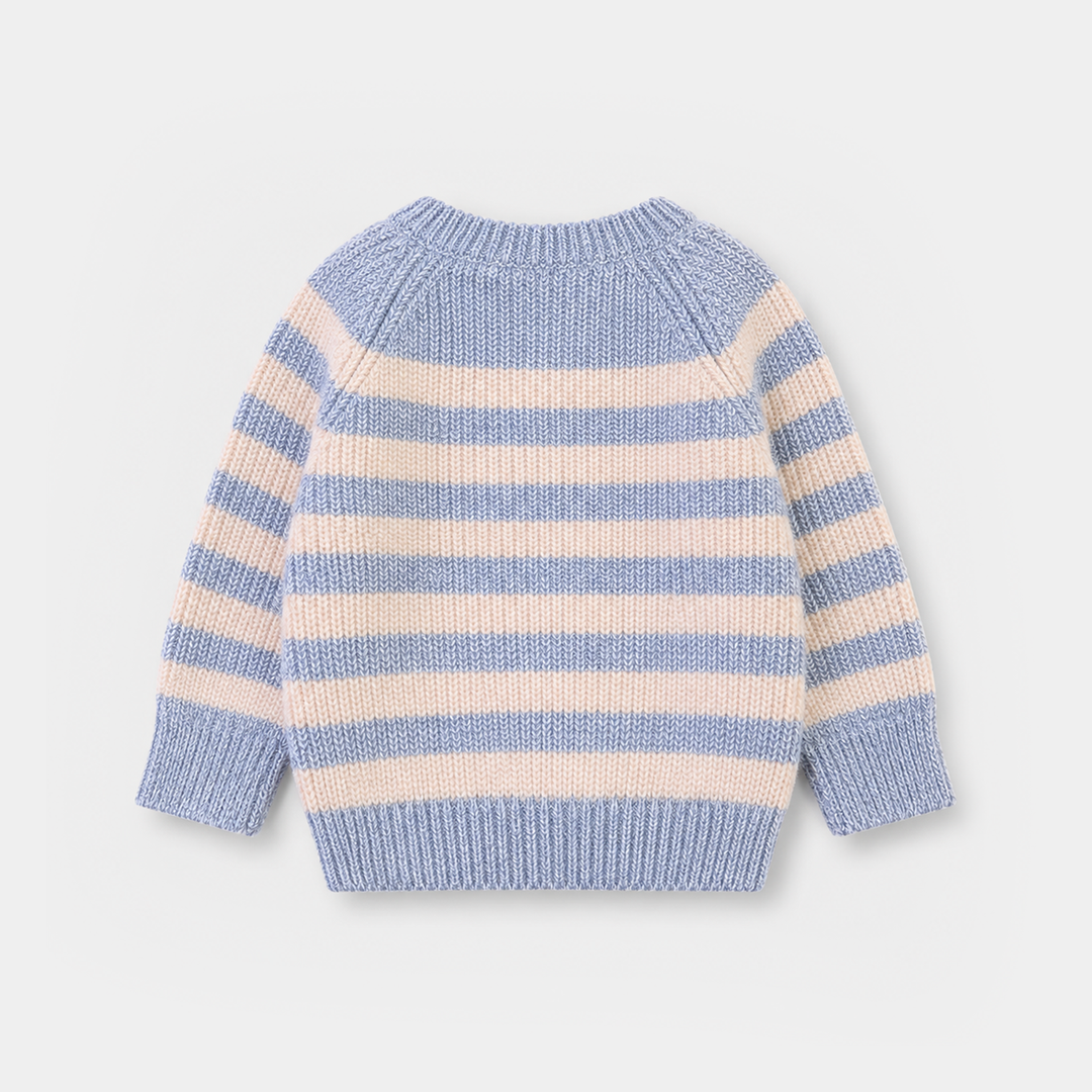 Infant Boys Feather - Acrylic Sweater - Rock & Ride - Blue & White